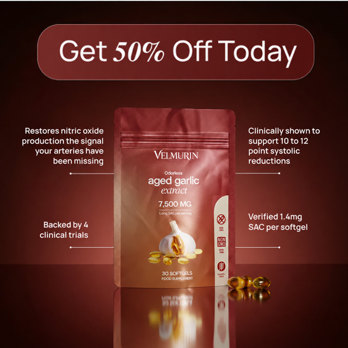 VELMURIN Aged Garlic Extract – 50% off