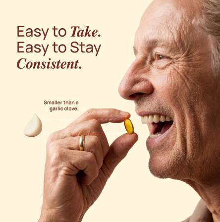 Easy to take – one softgel a day